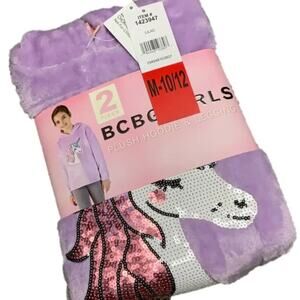 BCBG Girls Hoodie Leggings Set Unicorn Sequin Size Medium NWT